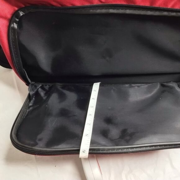 American Tourister Red Carry On Bag Shoulder Adjustable Travel Overnight Retro - Picture 6 of 12